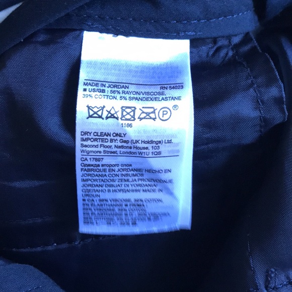 Banana Republic Sloan Pants, Navy blue with pink polka dots - Picture 3 of 5